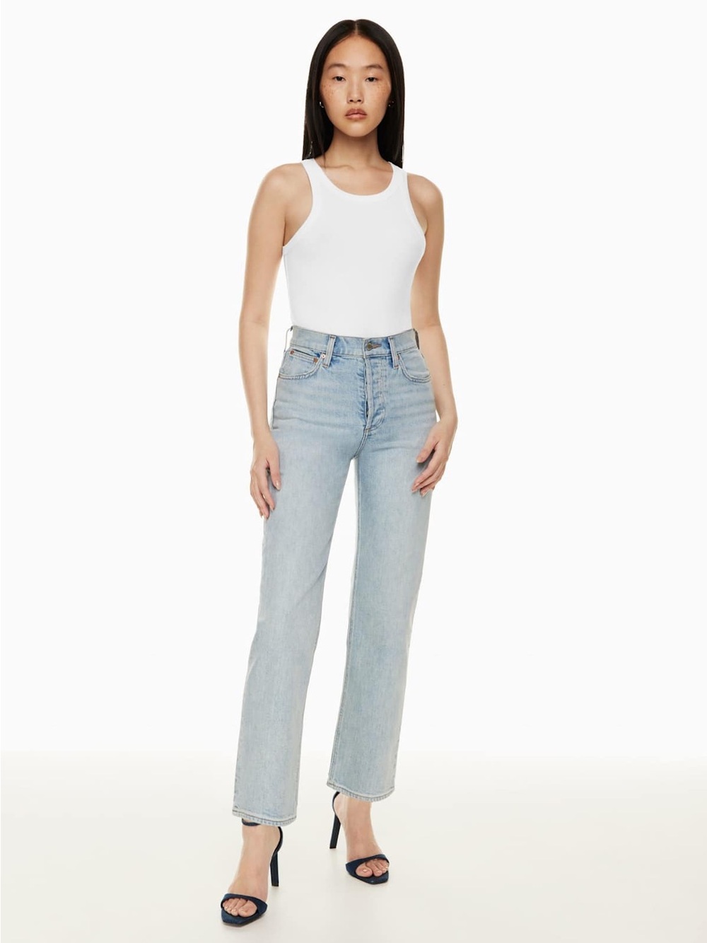 Denim Forum Aritzia The Arlo High Rise Straight Jeans